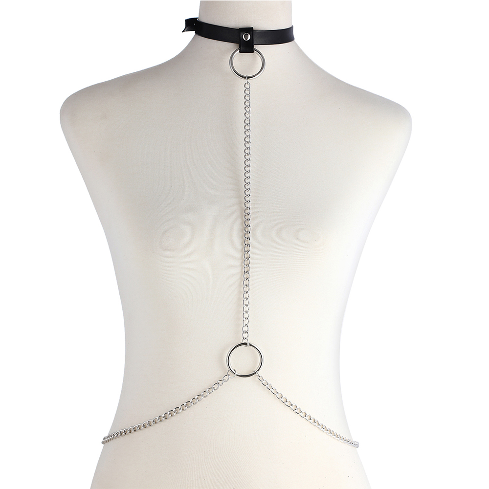 Body Jewelry Harness - Сексуальная цепочка-бодичейн в готическом стиле для