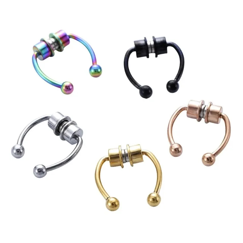 Body Jewelry Nose Ring - 1/2/3 шт. фальшивые магнитные кольца для