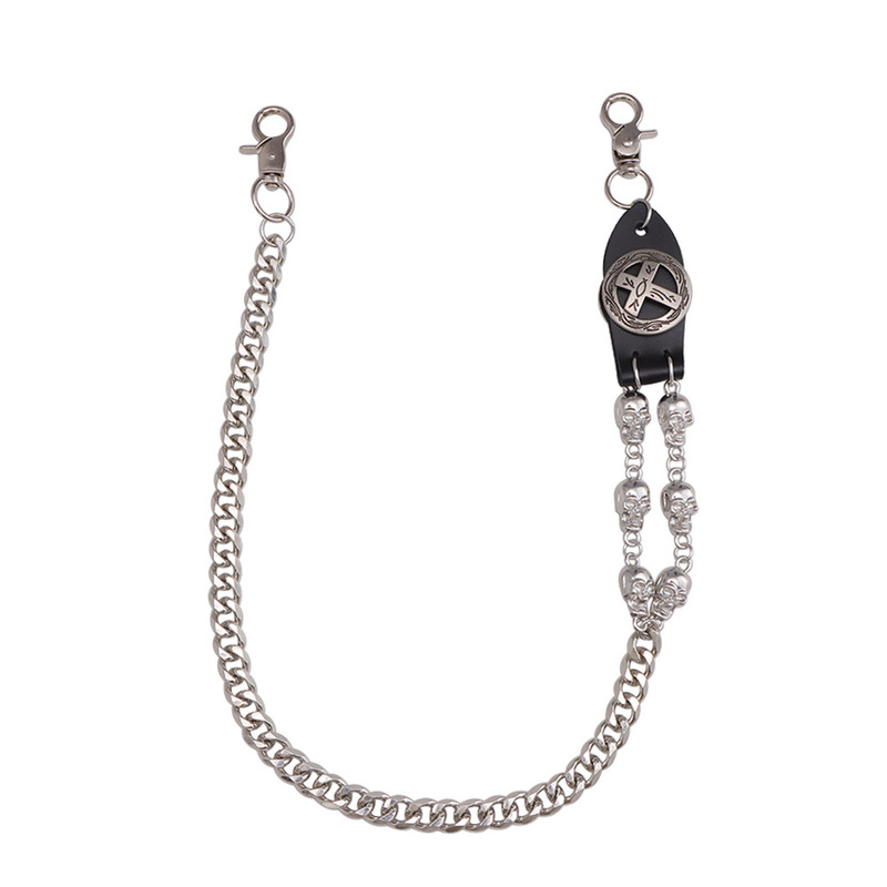 Body Jewelry Charms - Многослойная цепочка для брюк с кожаным