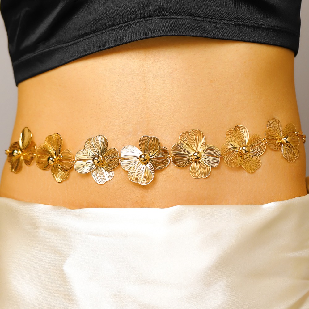 Body Jewelry Charms - Богемная золотистая металлическая цепочка на талию
