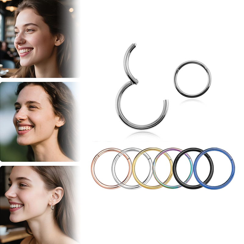Кольцо-кликер из хирургической – обзор и цена Body Jewelry Nose Ring