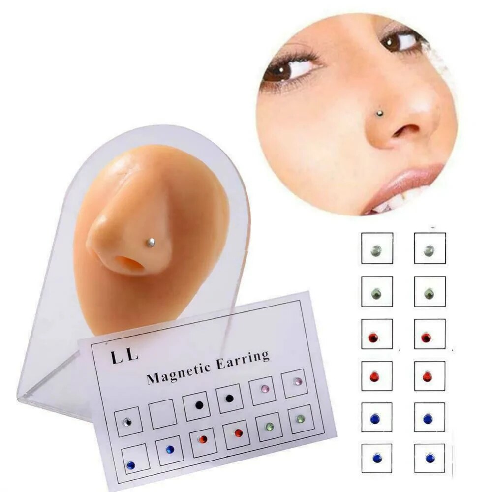 12 шт./карта поддельный дерьмо – обзор и цена Body Jewelry Nose Ring