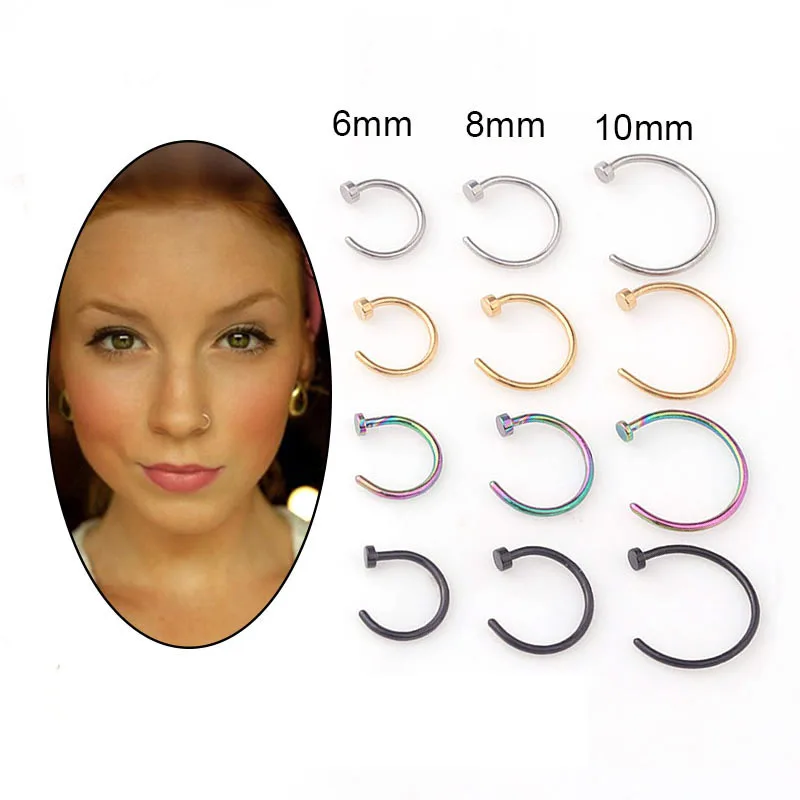 Набор из 5 штук: Кольца для пи – обзор и цена Body Jewelry Nose Ring