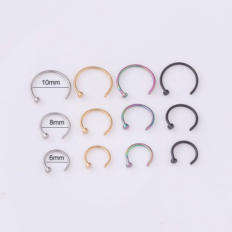 Набор из 5 штук: Кольца для пи – обзор и цена Body Jewelry Nose Ring