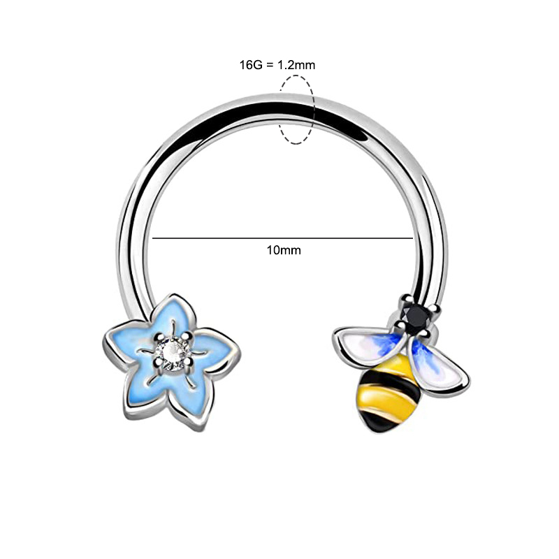 Кольцо для пирсинга 16G из хир – обзор и цена Body Jewelry Nose Ring