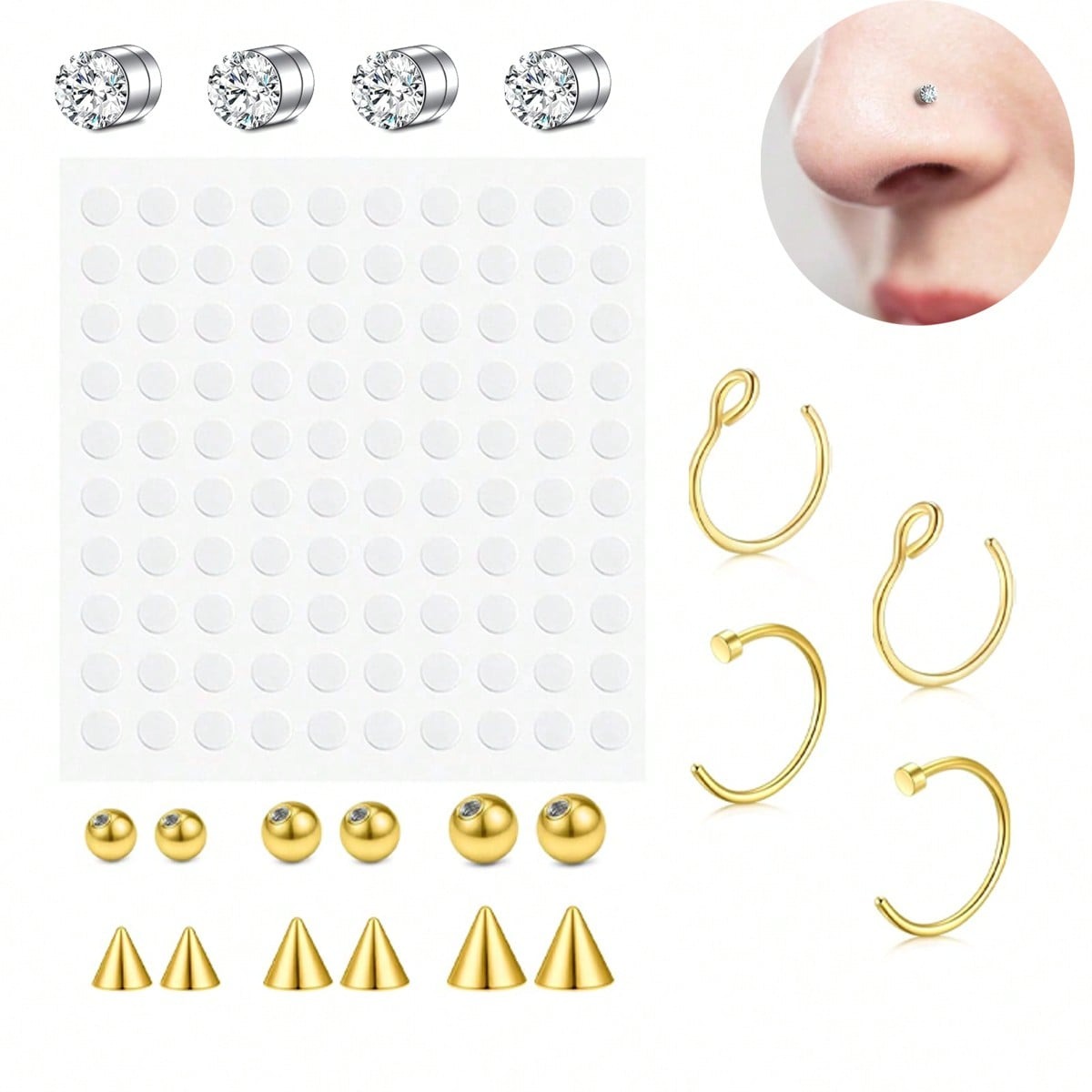 Имитация пирсинга носа и септу – обзор и цена Body Jewelry Nose Ring